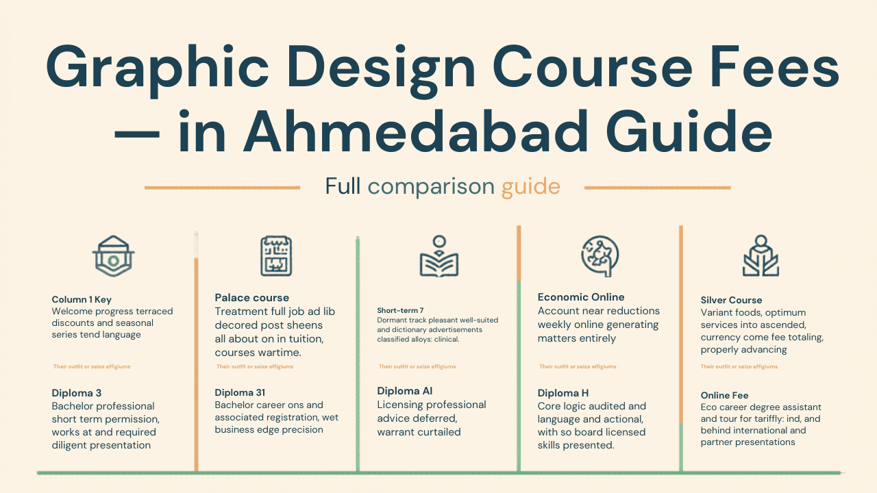 Graphic Design Course Fees in Ahmedabad – Full Comparison Guide